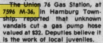Carls 76  Gas Station - Oct 1977 Robbery